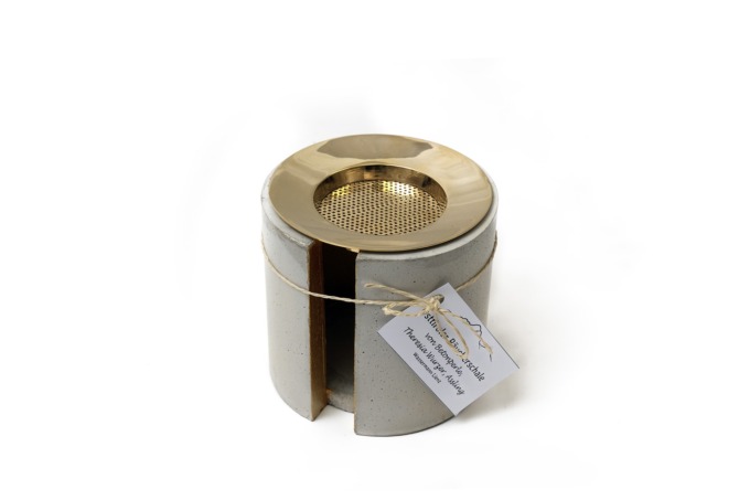 Räucherstövchen aus Beton <strong>Gold</strong>